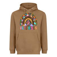 Toasted Coconut He Is Risen Rainbow Heavyweight Hoodie - BundleAndBundleShop