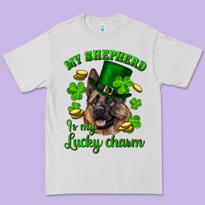 Premium Tee st.patrick's day my shepherd is my lucky charm
