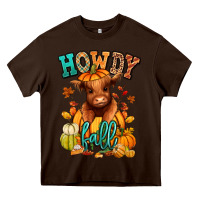 Chocolate Brown Hay there Fall pumpkin heifer Heavy Core Tee - RanaPortraitStore