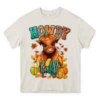 Cream Hay there Fall pumpkin heifer Heavy Core Tee - RanaPortraitStore