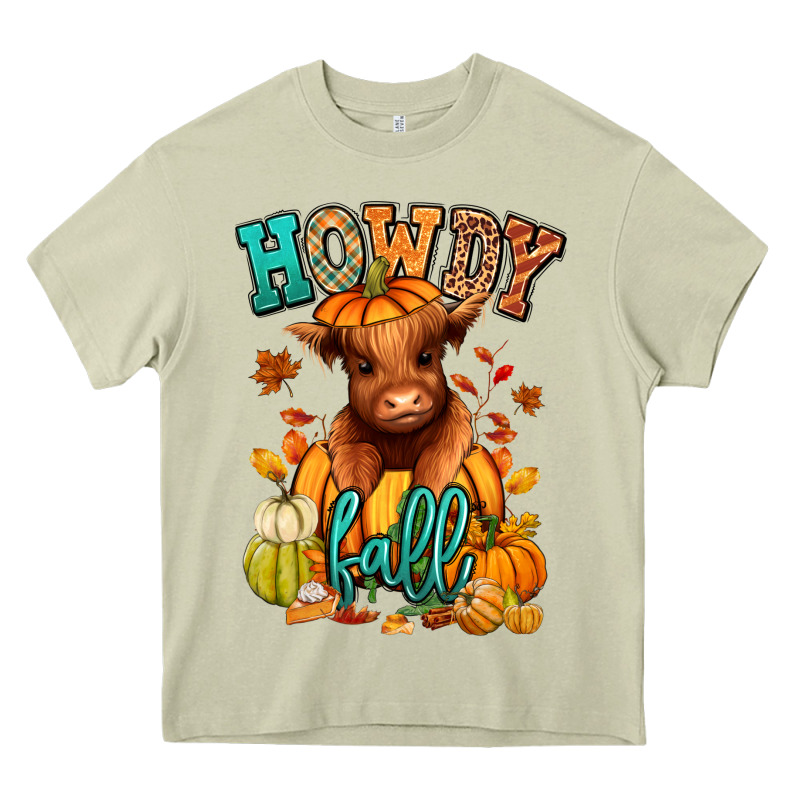 Hay There Fall Pumpkin Heifer Heavy Core Tee by RanaPortraitStore | Teevron