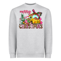 Heather Grey merry christmas Heavyweight Sweatshirt - AdoDesignShop