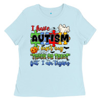 Baby Blue i have autism i can't say trick or treat Ladies Tee - JahusDesignShop