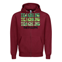 Burgundy teaching lucky charm Zipper Hoodie - MaliasSmallBusiness