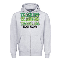 Heather Grey teaching lucky charm Zipper Hoodie - MaliasSmallBusiness