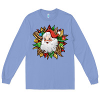 Colony Blue santa claus sunflower Long Sleeve Tee - Jasminsmagicworld