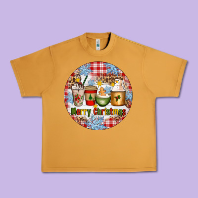 Merry Christmas Coffee Cups Urban Heavy Tee Designed By Artiststas