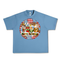 Pebble Blue Merry Christmas Coffee Cups Urban Heavy Tee - Artiststas