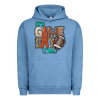 Pigment Pebble Blue It's game day y'all Urban Hoodie - HowdyJamesFarm
