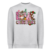Heather Grey love christmas Heavyweight Sweatshirt - AdoDesignShop