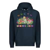 Navy grandma garden birth month flower Premium Hoodie - JahusDesignShop