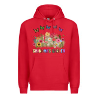Red grandma garden birth month flower Premium Hoodie - JahusDesignShop