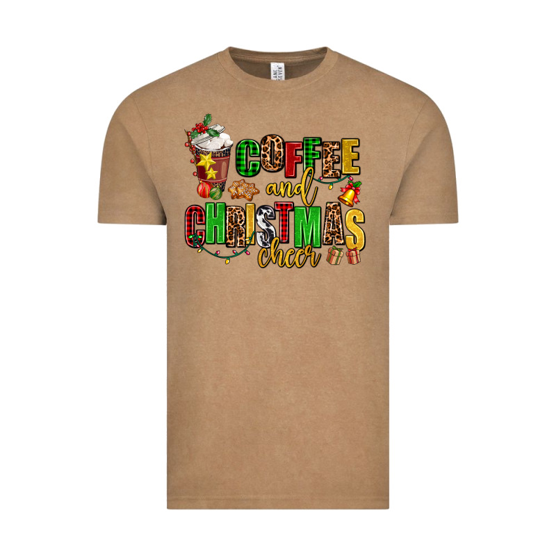 Coffee And Christmas Cheer Vintage Tee by AdoDesignShop | Teevron