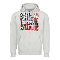 Dove Grey could be coffee could be wine Zipper Hoodie - MaliasSmallBusiness