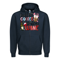 Navy could be coffee could be wine Zipper Hoodie - MaliasSmallBusiness