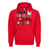 Red could be coffee could be wine Zipper Hoodie - MaliasSmallBusiness