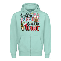 Seafoam could be coffee could be wine Zipper Hoodie - MaliasSmallBusiness
