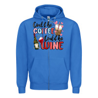 True Royal could be coffee could be wine Zipper Hoodie - MaliasSmallBusiness