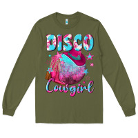 Army Green disco cowgirl Long Sleeve Tee - NancyCooperArtShop