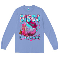 Colony Blue disco cowgirl Long Sleeve Tee - NancyCooperArtShop