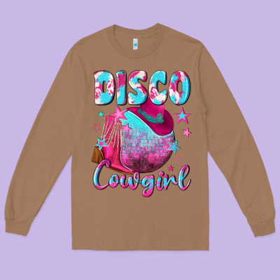 Disco Cowgirl Long Sleeve Tee Designed By Nancycooperartshop