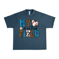 Midnight Navy my heart is on that field baseball Urban Heavy Tee - AdoDesignShop