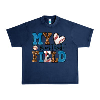 Navy my heart is on that field baseball Urban Heavy Tee - AdoDesignShop