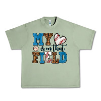Oil Green my heart is on that field baseball Urban Heavy Tee - AdoDesignShop