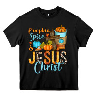 Black Pumpkin spice and Jesus Christ Heavy Core Tee - RanaPortraitStore