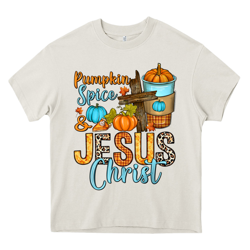 Pumpkin Spice And Jesus Christ Heavy Core Tee by RanaPortraitStore | Teevron