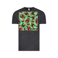 Vintage Black christmas candy cane seamless pattern Vintage Tee - BundleAndBundleShop