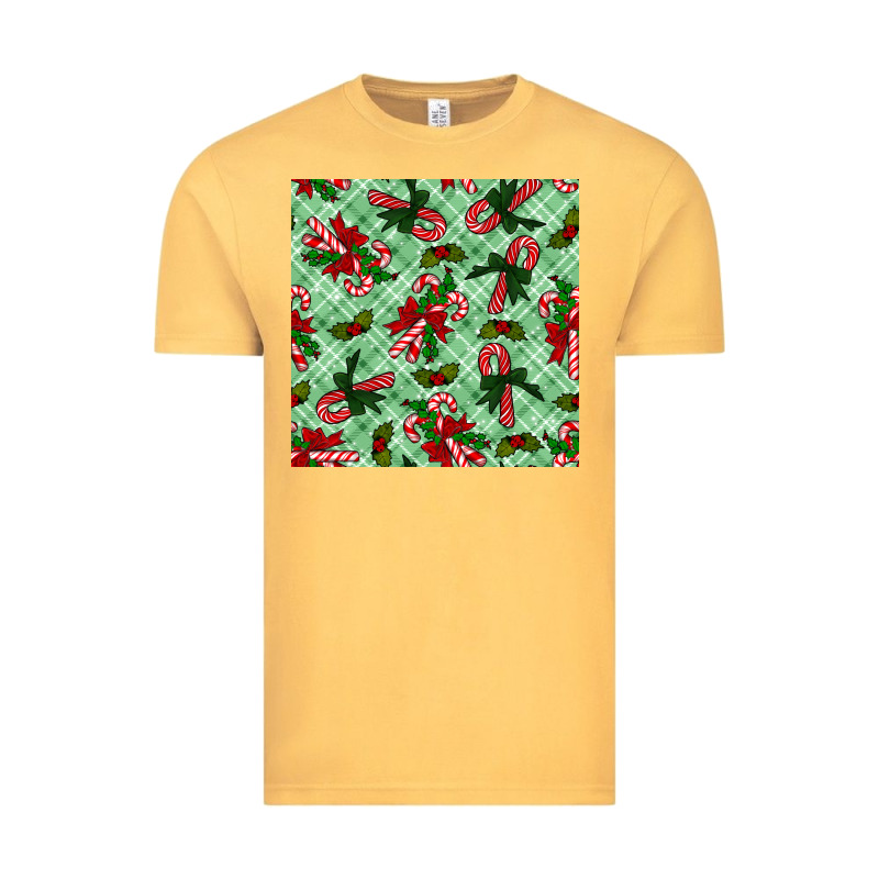Christmas Candy Cane Seamless Pattern Vintage Tee by BundleAndBundleShop | Teevron