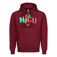 Burgundy nicu where little things matter Zipper Hoodie - MaliasSmallBusiness