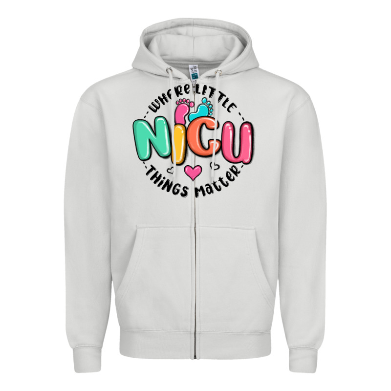 Nicu Where Little Things Matter Zipper Hoodie by MaliasSmallBusiness | Teevron