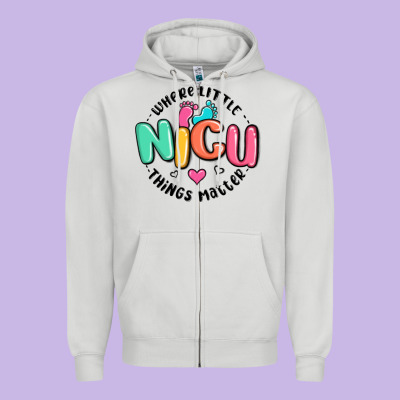 Nicu Where Little Things Matter Zipper Hoodie Designed By Maliassmallbusiness