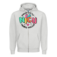 Dove Grey nicu where little things matter Zipper Hoodie - MaliasSmallBusiness