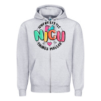 Heather Grey nicu where little things matter Zipper Hoodie - MaliasSmallBusiness