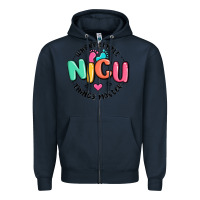 Navy nicu where little things matter Zipper Hoodie - MaliasSmallBusiness