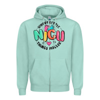 Seafoam nicu where little things matter Zipper Hoodie - MaliasSmallBusiness