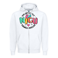 White nicu where little things matter Zipper Hoodie - MaliasSmallBusiness