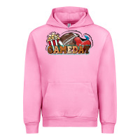Fuchsia Pink Game day football popcorn Urban Hoodie - HowdyJamesFarm