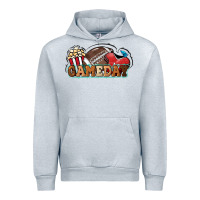 Heather Grey Game day football popcorn Urban Hoodie - HowdyJamesFarm