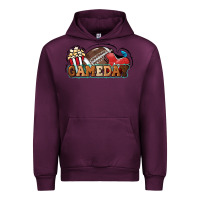 Mauve Wine Game day football popcorn Urban Hoodie - HowdyJamesFarm