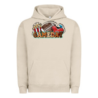 Pigment French Oak Game day football popcorn Urban Hoodie - HowdyJamesFarm