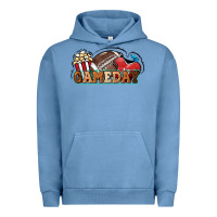 Pigment Pebble Blue Game day football popcorn Urban Hoodie - HowdyJamesFarm