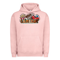 Pigment Salmon Game day football popcorn Urban Hoodie - HowdyJamesFarm