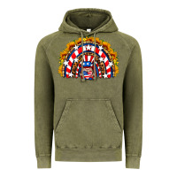 Vintage Olive usa gnome sunflower rainbow Vintage Hoodie - HRA Design Shop