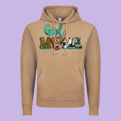 Girl Mama Vintage Hoodie Designed By Jahusdesignshop