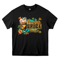 Black Pumpkin spice junkie Heavy Core Tee - RanaPortraitStore