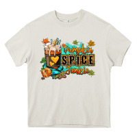 Cream Pumpkin spice junkie Heavy Core Tee - RanaPortraitStore